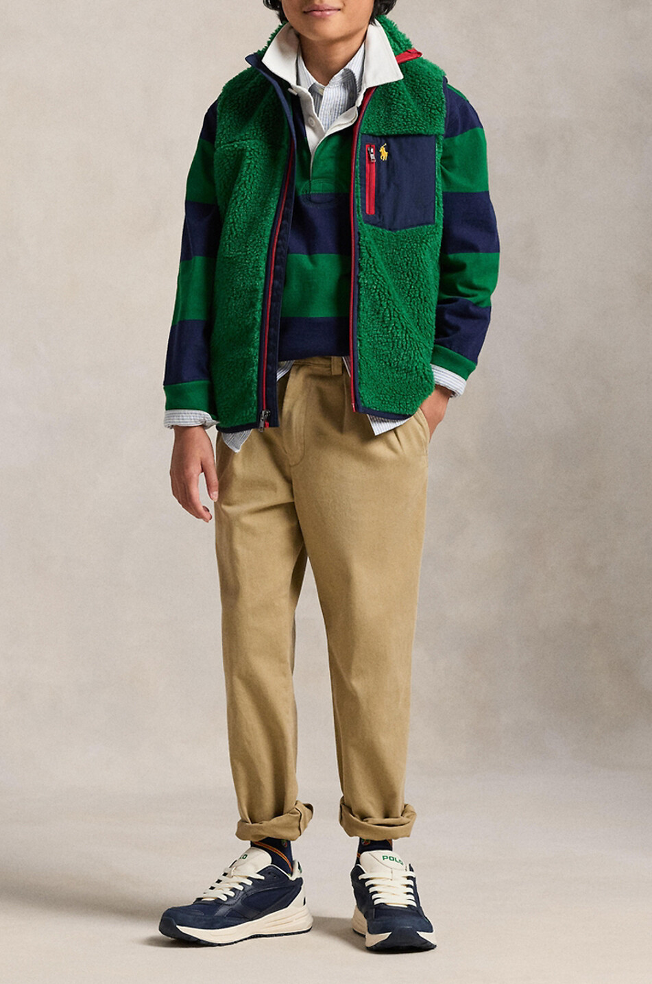 POLO RALPH LAUREN Jungen-Teddy-Fleece-Weste Pony Junge DUNKELGRÜN 3