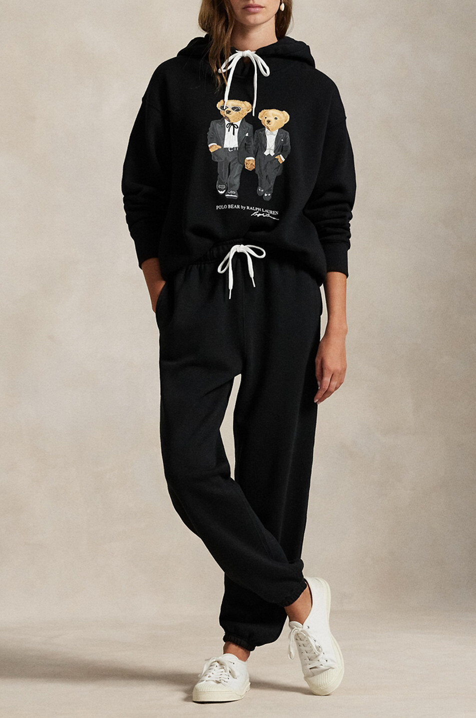 POLO RALPH LAUREN Sweat-shirt à capuche Mr. & Mrs. Polo Bear Femme NOIR 3