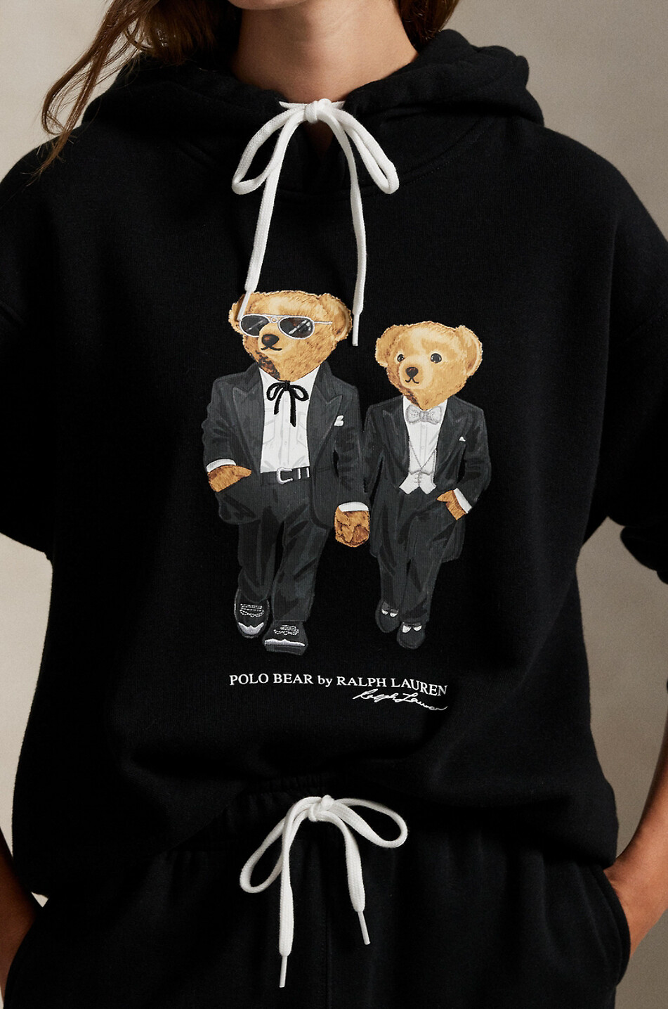 POLO RALPH LAUREN Sweat-shirt à capuche Mr. & Mrs. Polo Bear Femme NOIR 7