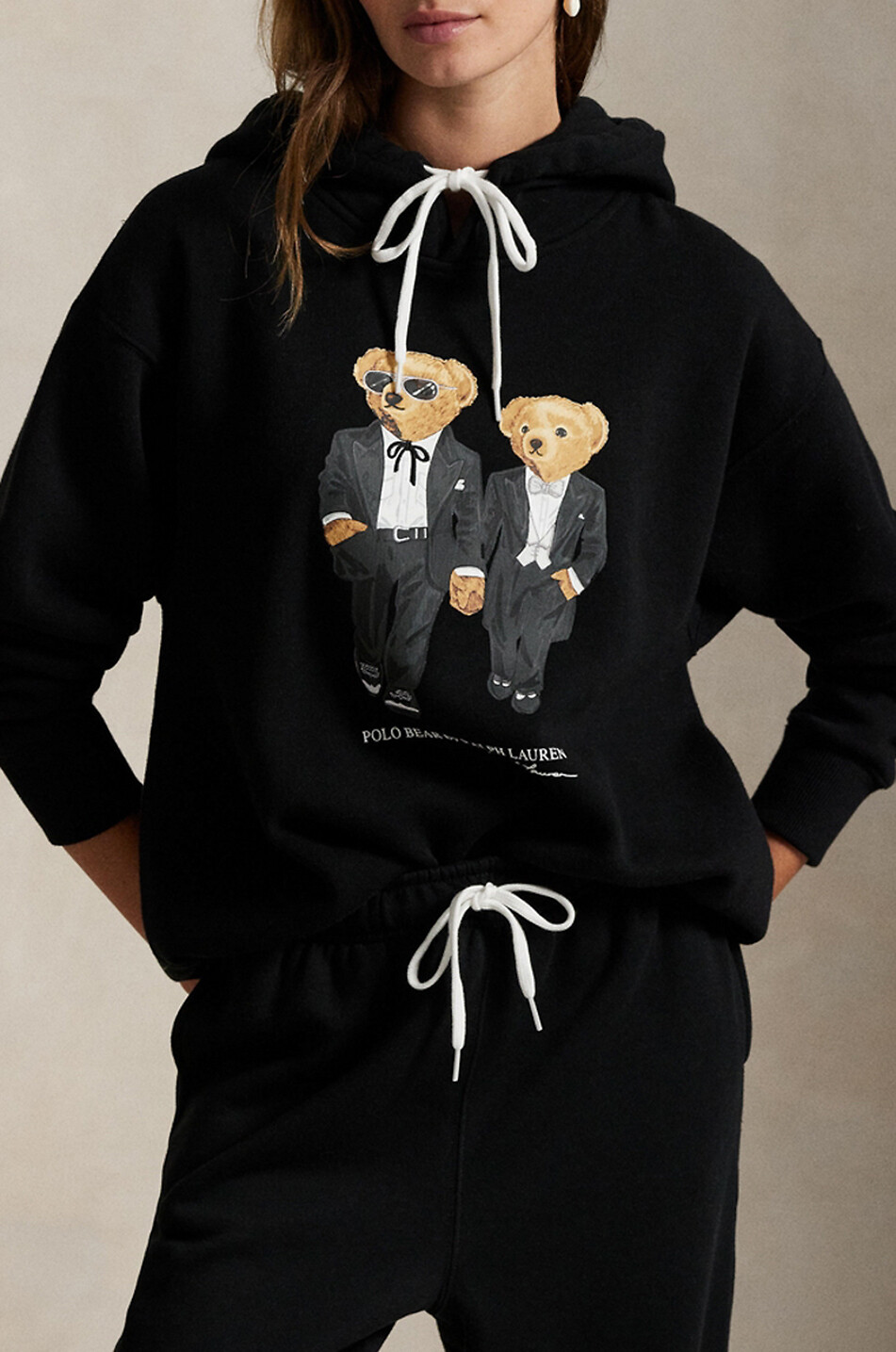 POLO RALPH LAUREN Sweat-shirt à capuche Mr. & Mrs. Polo Bear Femme NOIR 9