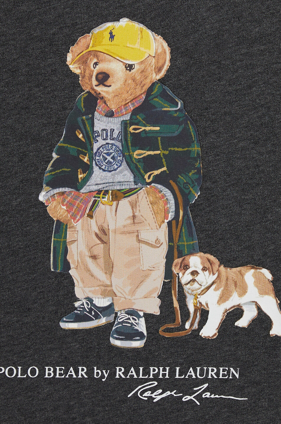 POLO RALPH LAUREN Polo Bear & Bulldog boys' mottled crewneck sweatshirt Boy DARK GREY 6