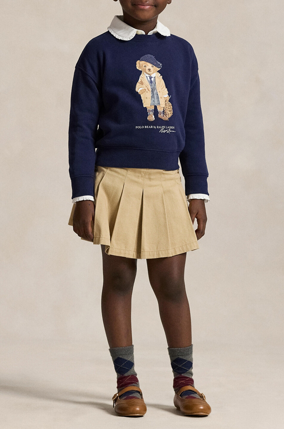 POLO RALPH LAUREN Preppy Polo Bear children's boxy crewneck sweatshirt Boy DARK BLUE 3