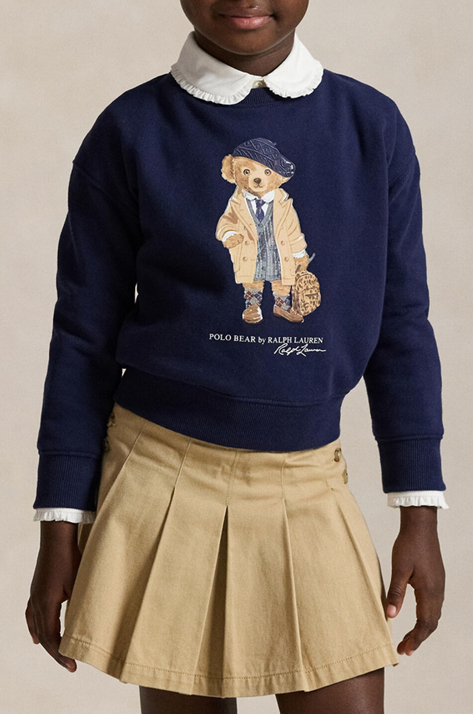 POLO RALPH LAUREN Preppy Polo Bear children's boxy crewneck sweatshirt Boy DARK BLUE 5