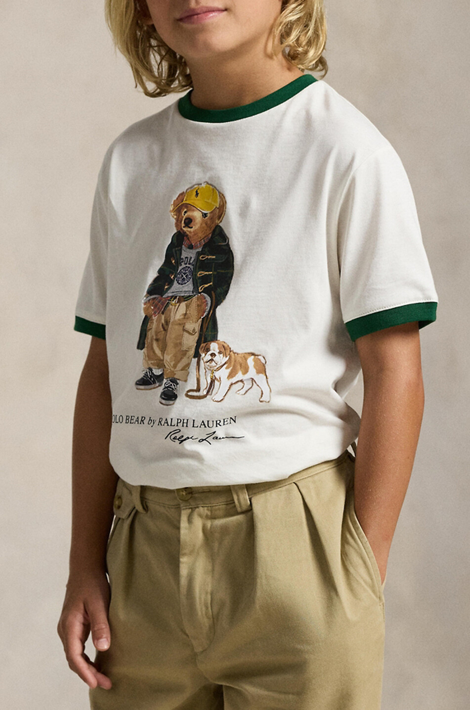 POLO RALPH LAUREN T-shirt à manches courtes garçon Polo Bear Ringer Garçon BLANC 5
