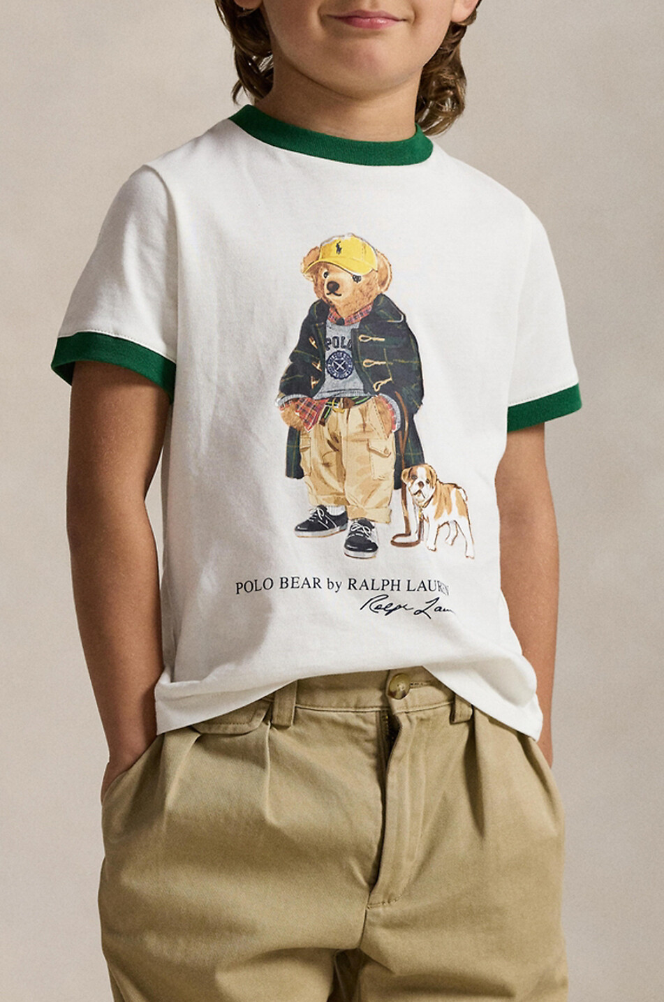 POLO RALPH LAUREN T-shirt à manches courtes garçon Polo Bear Ringer Garçon BLANC 5