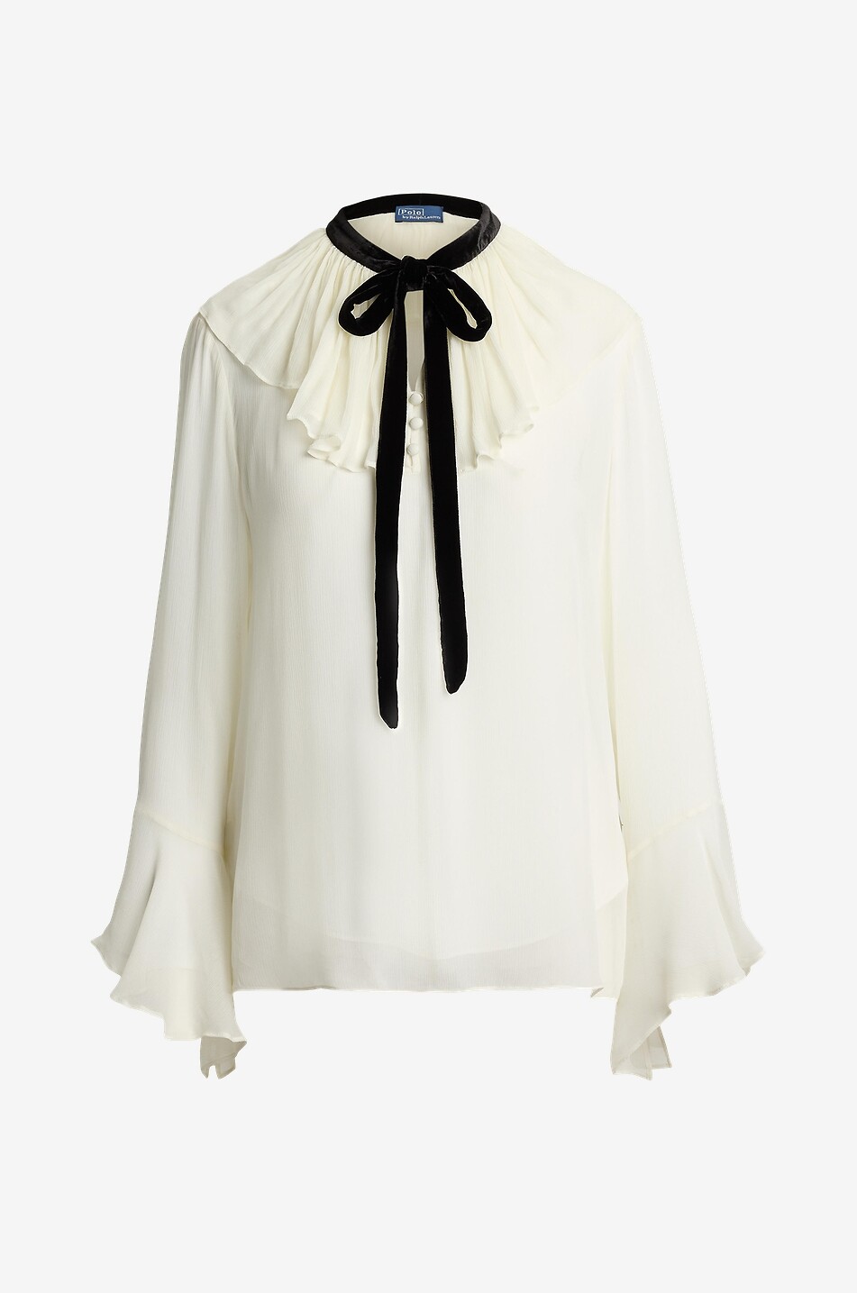 POLO RALPH LAUREN Long-sleeved blouse Women EGGSHELL 1