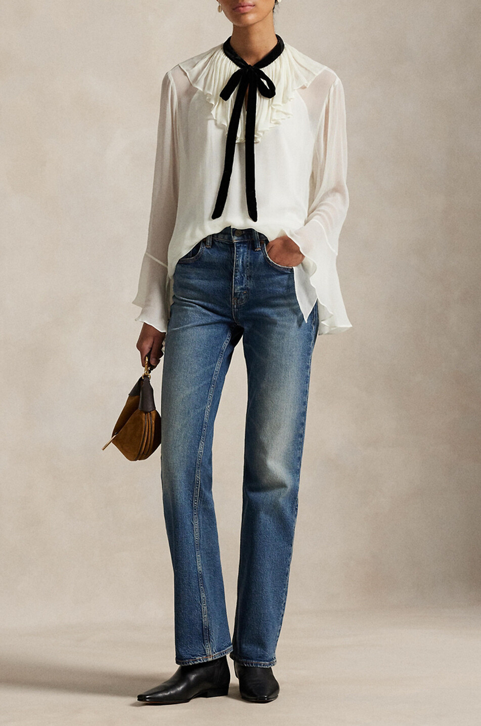 POLO RALPH LAUREN Long-sleeved blouse Women EGGSHELL 2