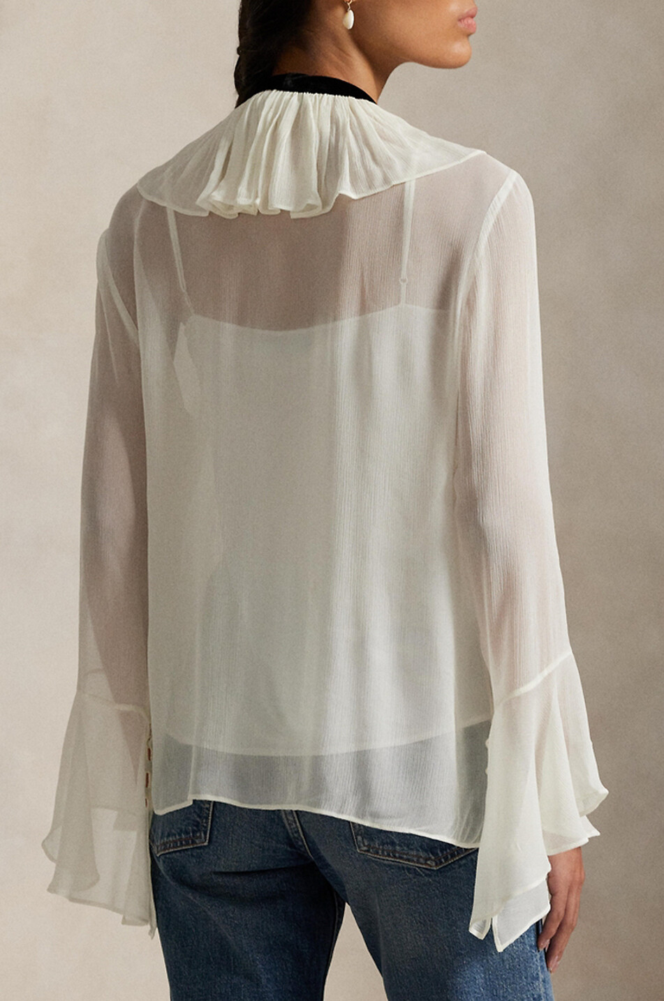 POLO RALPH LAUREN Long-sleeved blouse Women EGGSHELL 3
