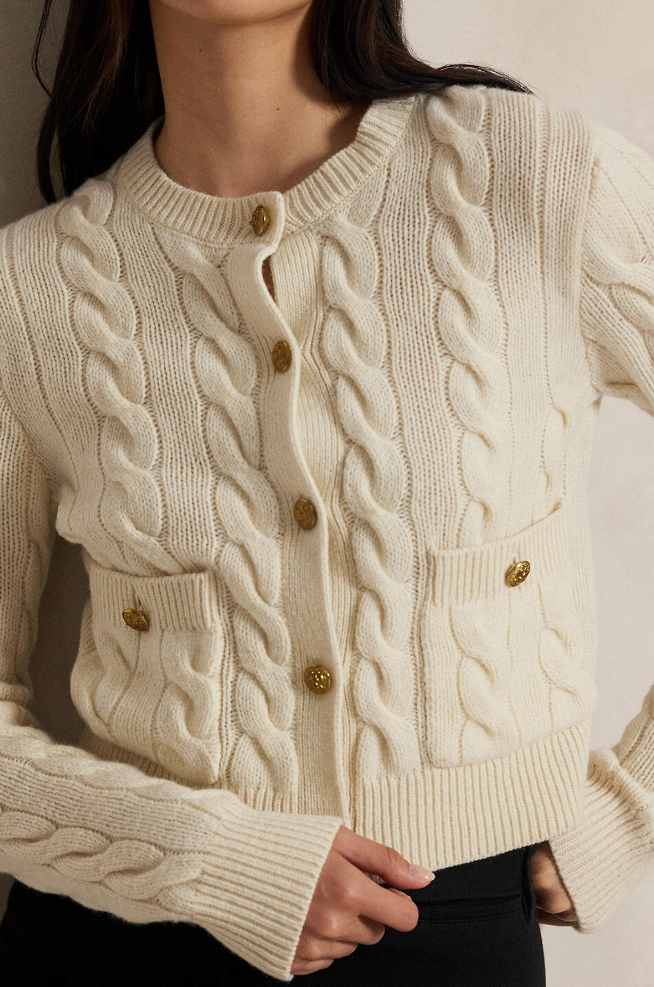 POLO RALPH LAUREN Knitted cardigan Women EGGSHELL 4