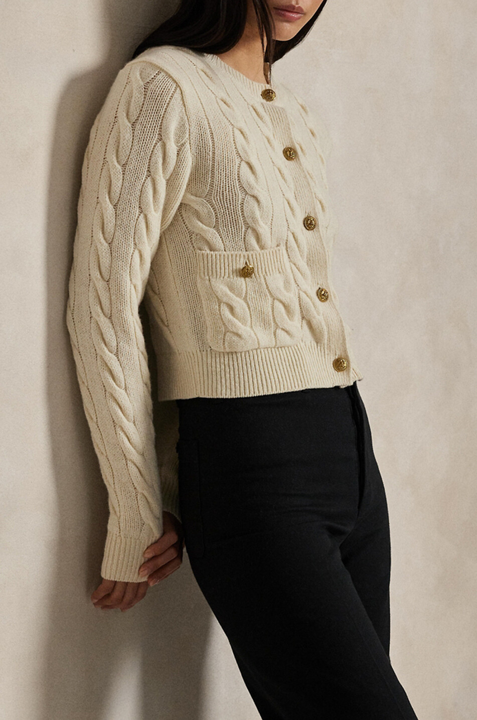 POLO RALPH LAUREN Knitted cardigan Women EGGSHELL 6