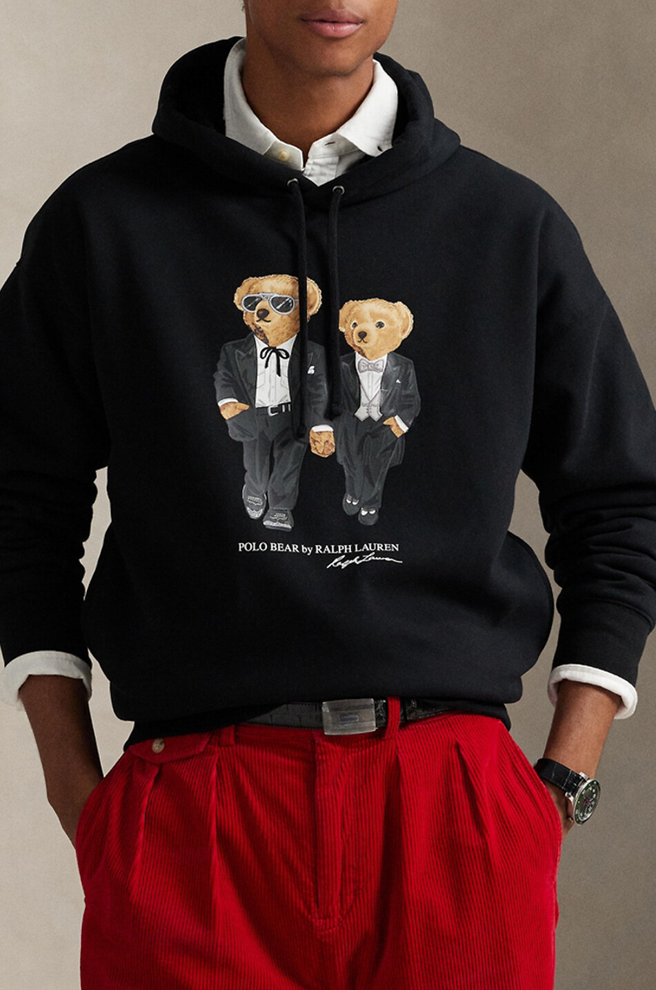 POLO RALPH LAUREN Sweat à capuche en maille Homme NOIR 5