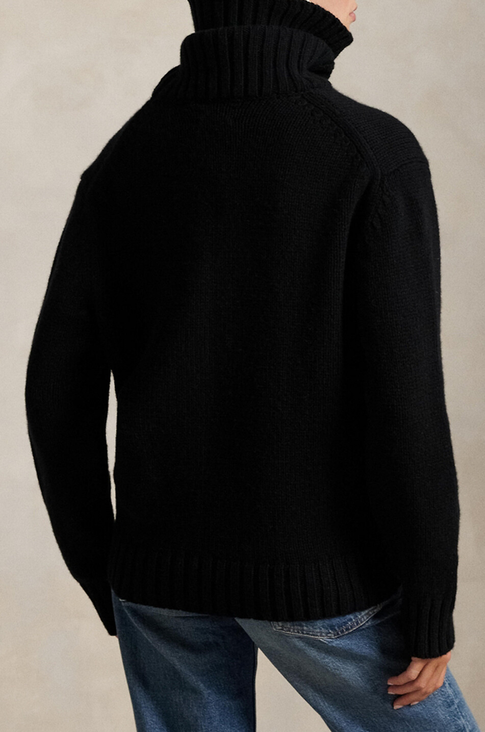 POLO RALPH LAUREN Wollpullover mit Rollkragen Big Pony Damen SCHWARZ 6