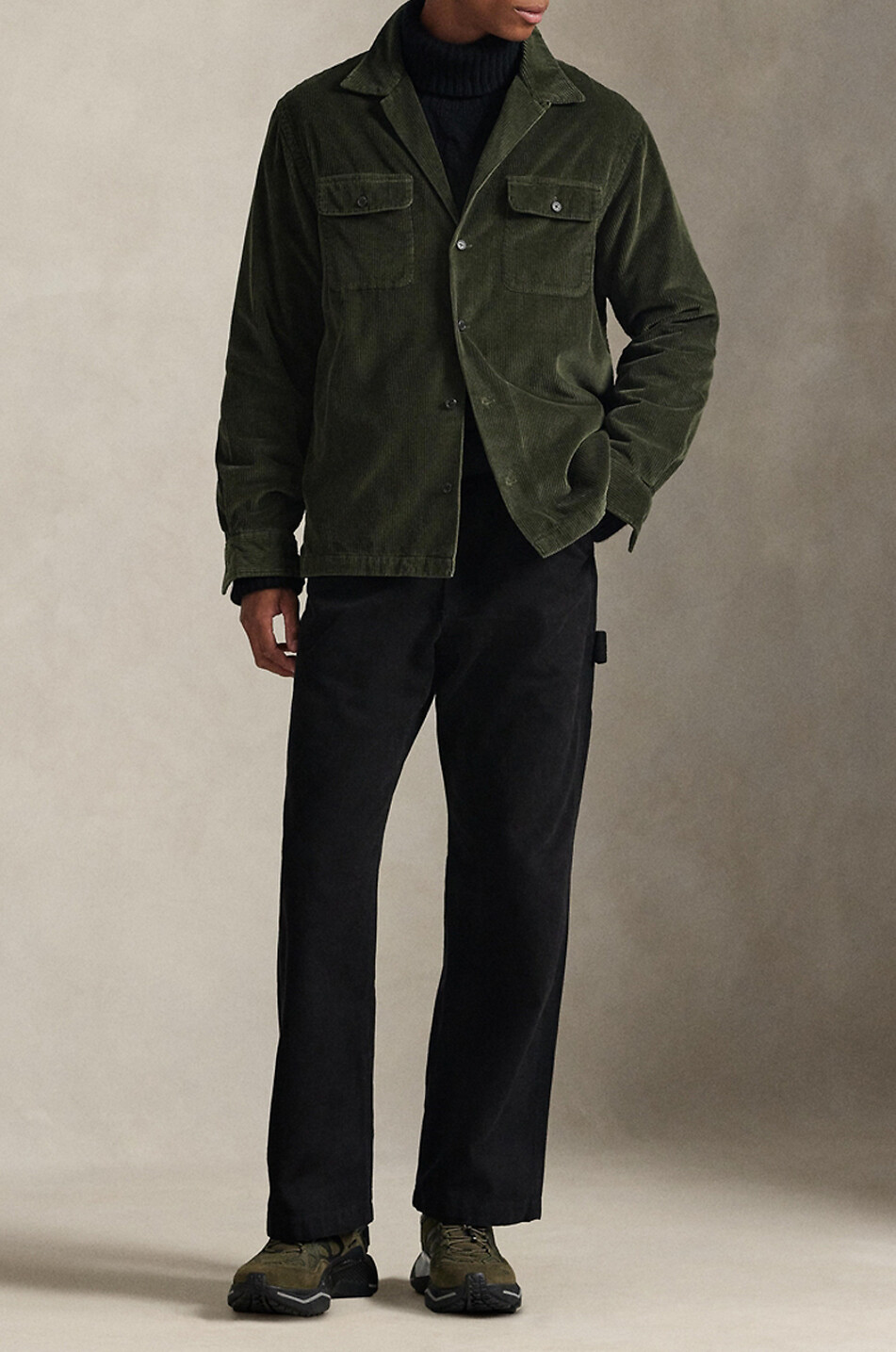 POLO RALPH LAUREN Camp corduroy overshirt Men GREEN 3