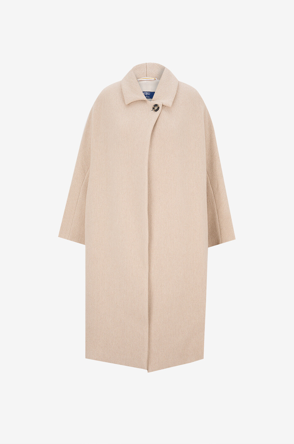 FEDELI Tormaline smooth knit double-breasted long coat Women BEIGE 1