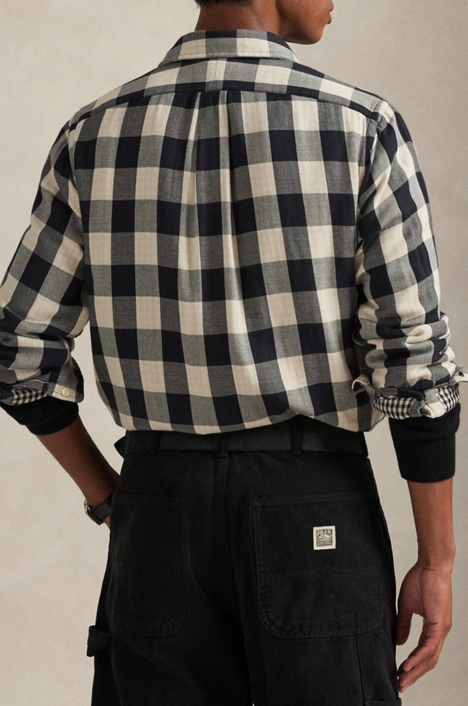 POLO RALPH LAUREN Kariertes Hemd mit Kentkragen Herren SCHWARZ 3