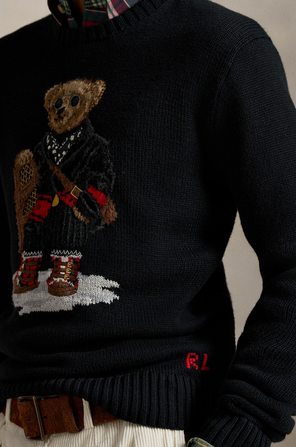 Holiday Polo Bear cotton and cashmere jacquard jumper POLO RALPH