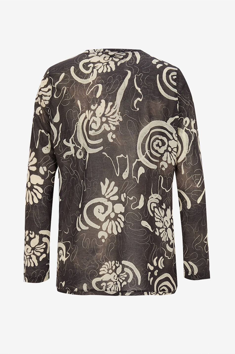 YC MILANO Langarm-Top aus Jersey mit Print Damen DUNKELBRAUN 2