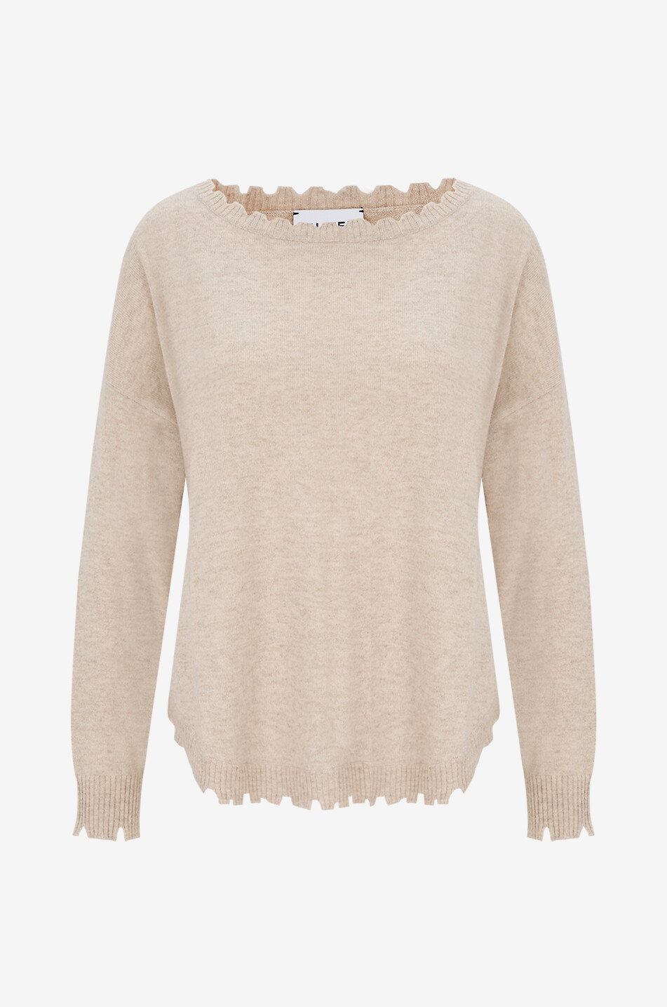 KUJTEN Mela cashmere roundneck pullover Women Light beige 1