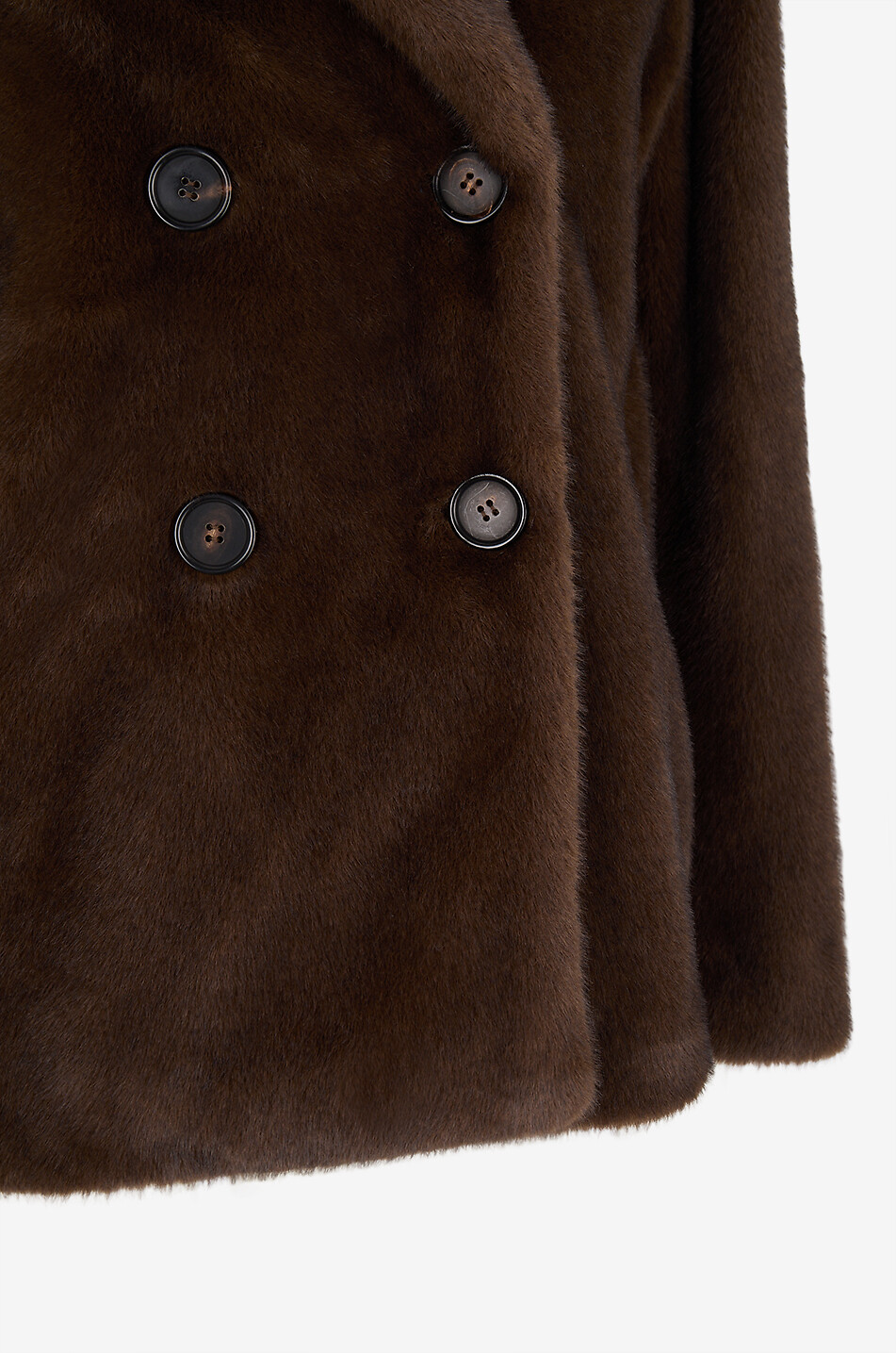 'S MAX MARA Laura fluffy faux fur short coat Women BROWN 3