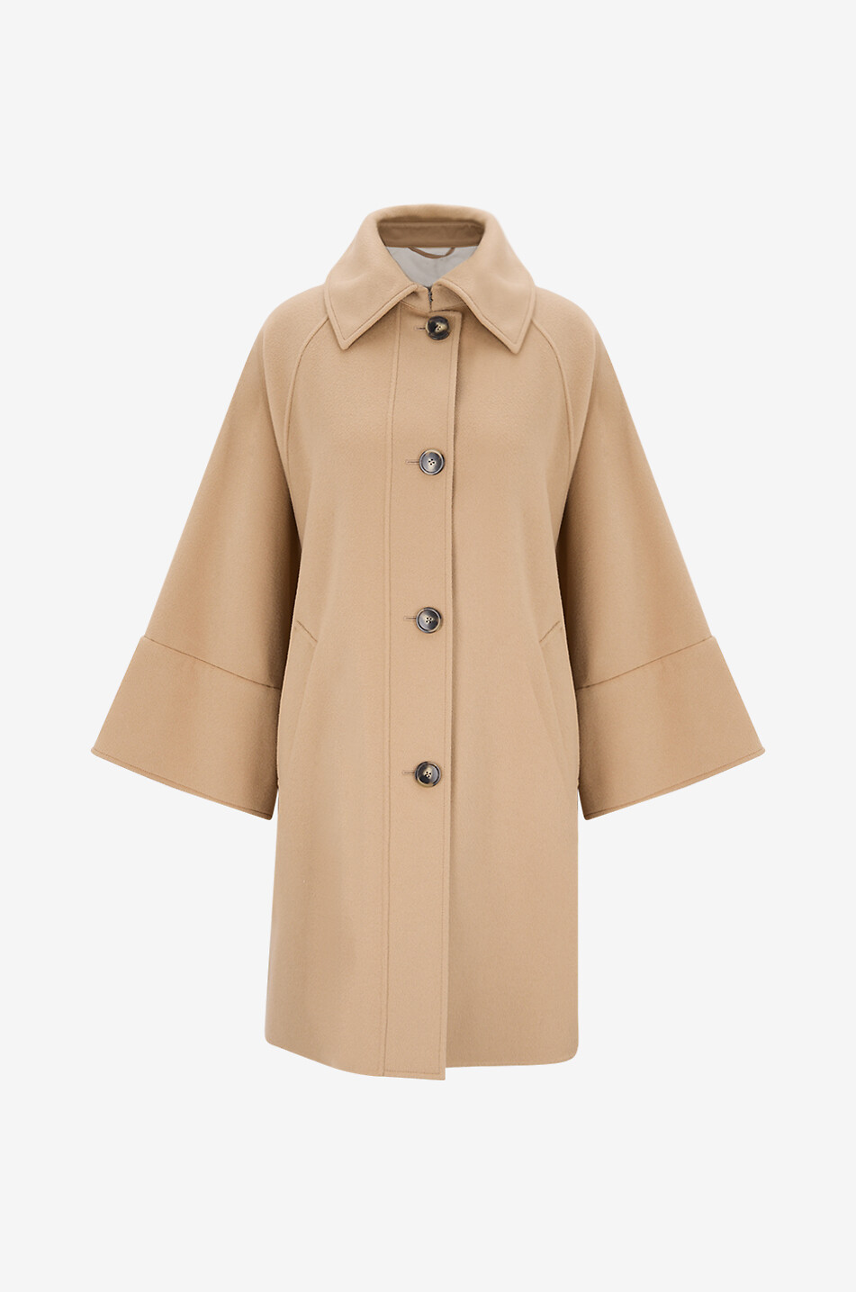 WEEKEND MAX MARA Rufo wool and quilted nylon mid-length coat Women CAMEL 1