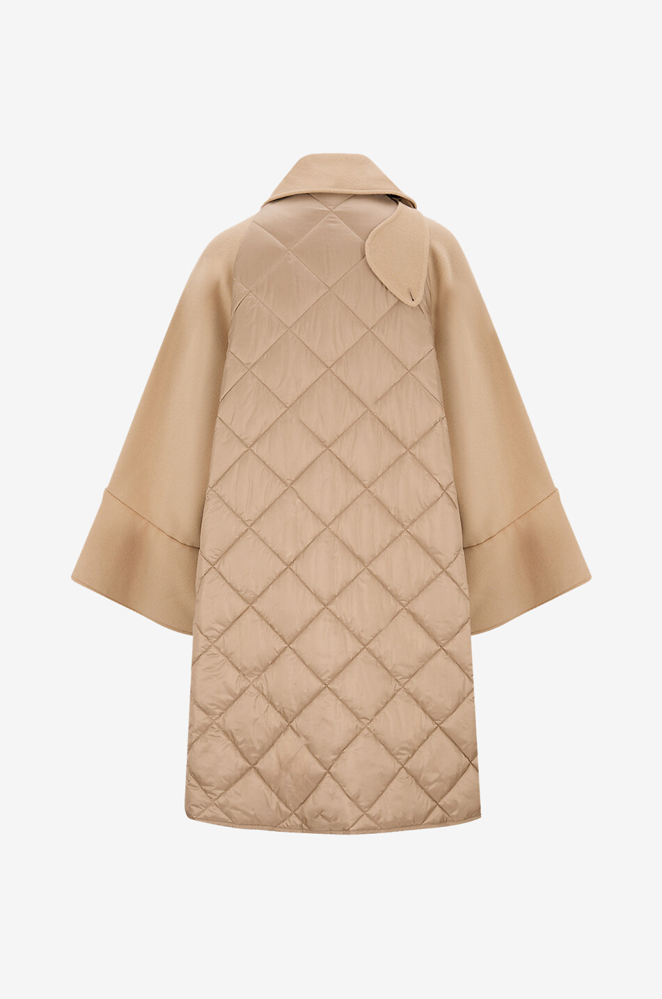 WEEKEND MAX MARA Rufo wool and quilted nylon mid-length coat Women CAMEL 2