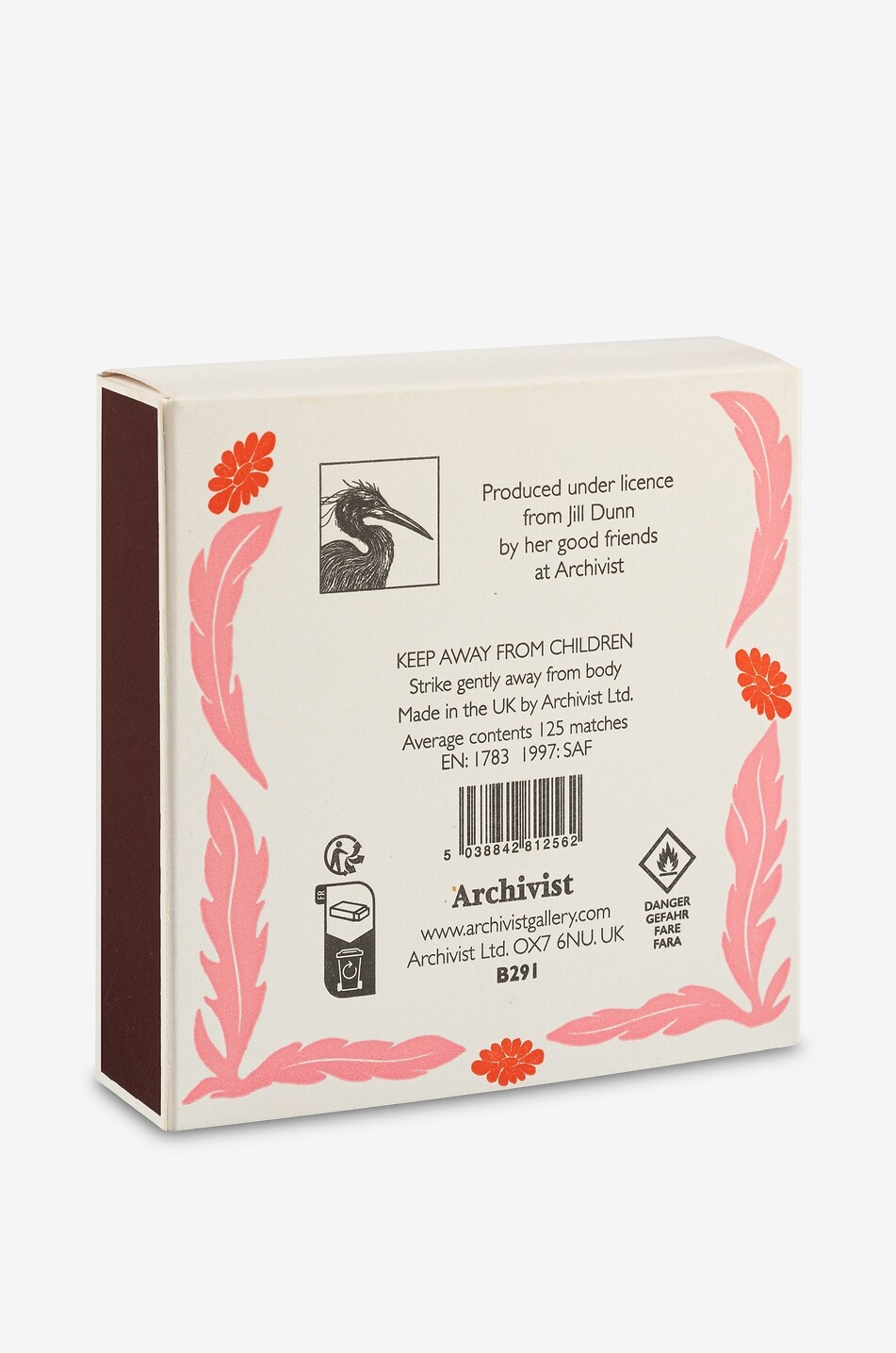 ARCHIVIST Dekorative Streichholzschachtel Botanical Heart MatchBox Haus BUNT 2