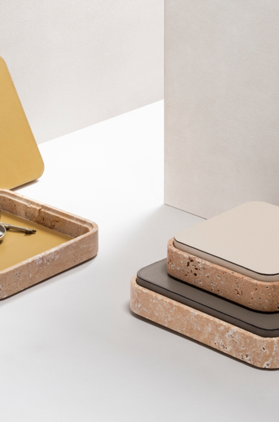 GIOBAGNARA Square leather and marble Giza box Home MULTI COLOURED 3
