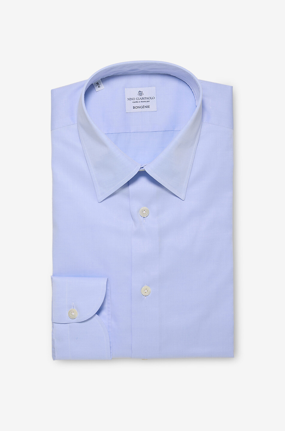 NINO GIAMPAOLO Chemise en popeline à col français Homme BLEU CLAIR 1