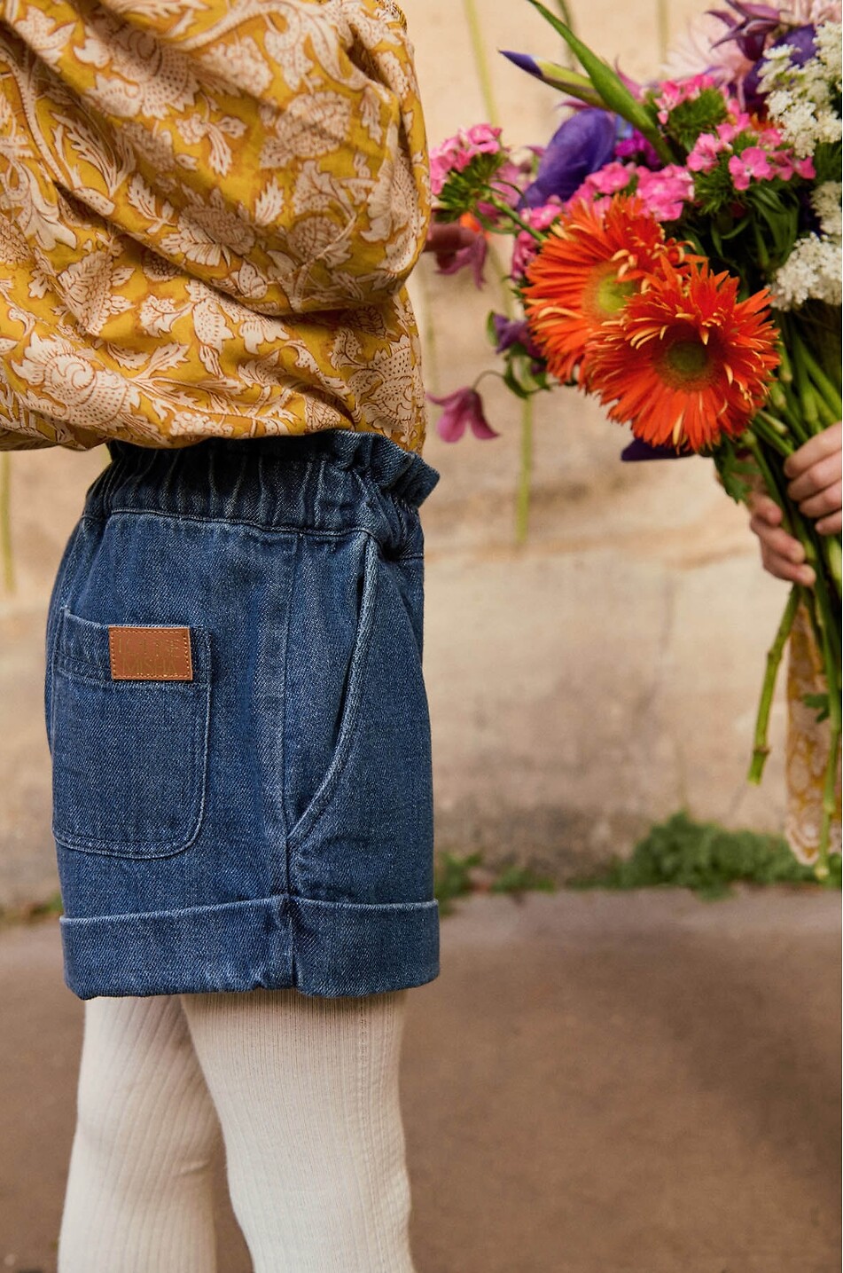 LOUISE MISHA Short en denim fille Virginia Fille BLEU FONCE 2