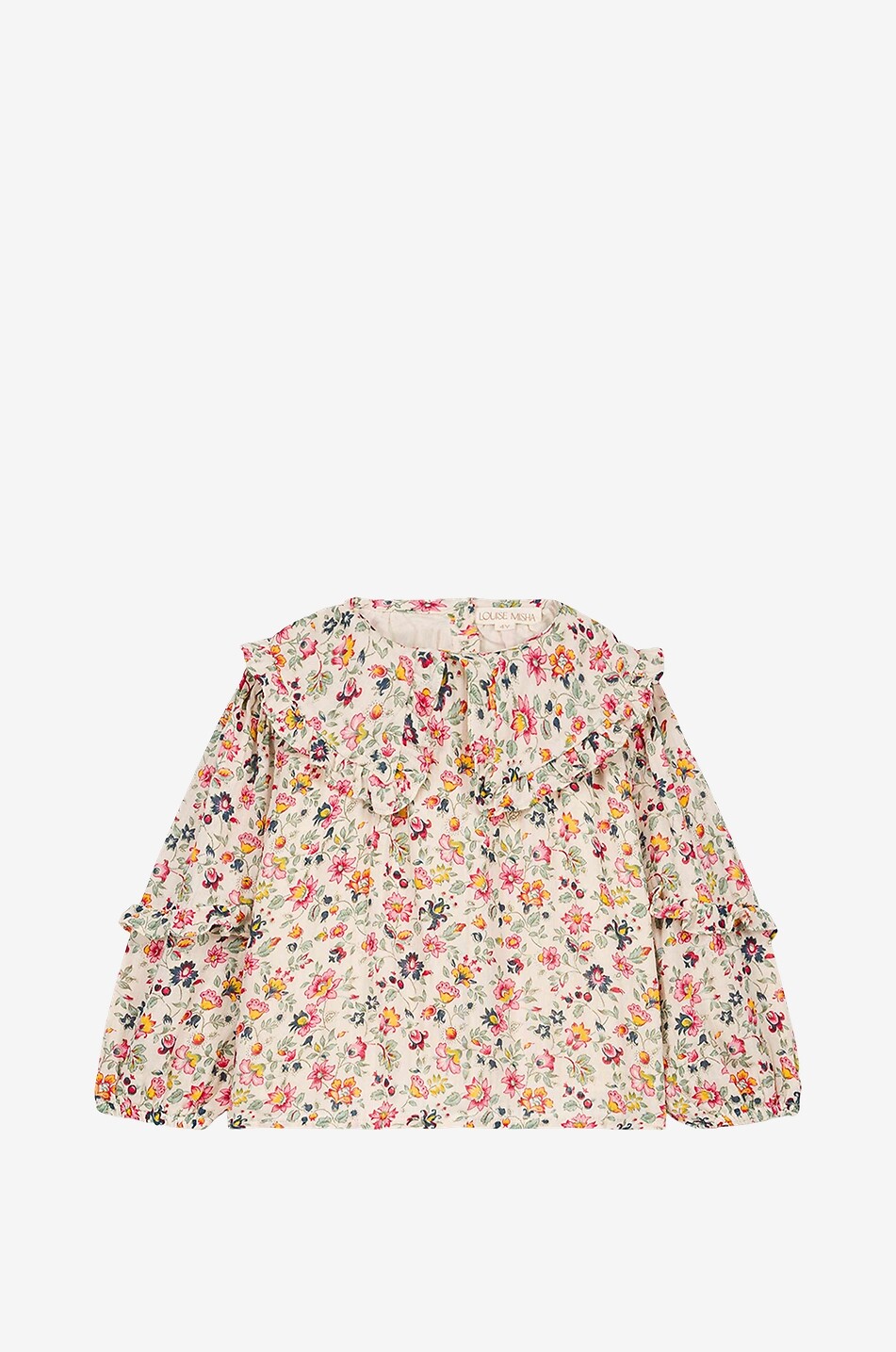 LOUISE MISHA Cleo floral organic cotton girls' blouse Girl Light beige 1