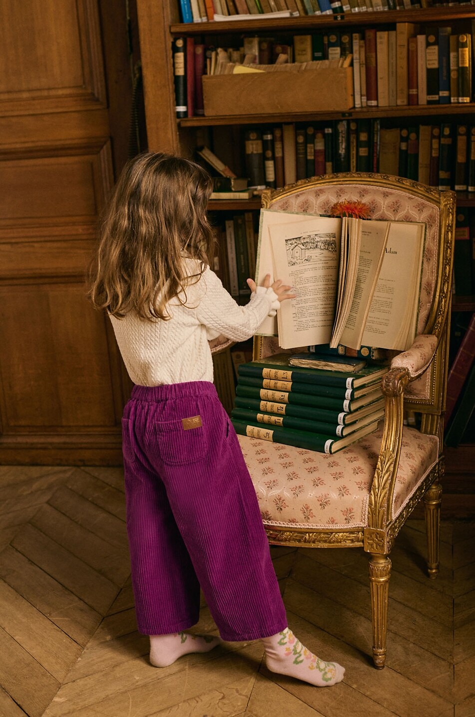 Pantalon large en velours côtelé fille Flor LOUISE MISHA ROSE