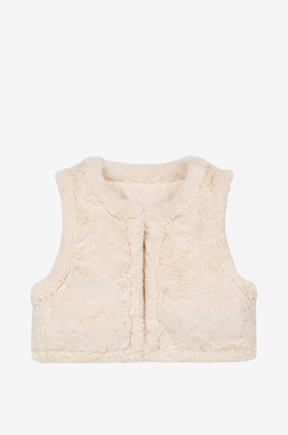LOUISE MISHA Gilet réversible brodé fille en fourrure synthétique Librana Fille BLANC CASSE 2
