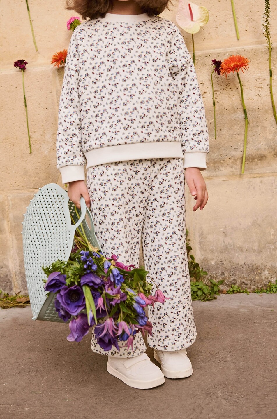 LOUISE MISHA Sweat-shirt fleuri à col rond bébé Rosalia Bébé BLANC CASSE 5