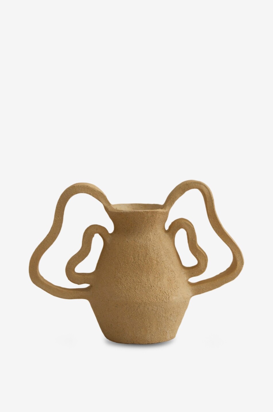 CLANDESTINE CERAMIQU Keramik-Vase mit Handwerkskunst Haus CREMEFARBEN 1