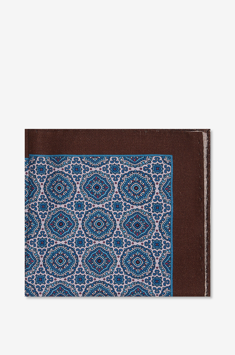 BIGI CRAVATTE Pochette motif fantaisie 33cmx33cm Homme MARRON FONCÉ 2