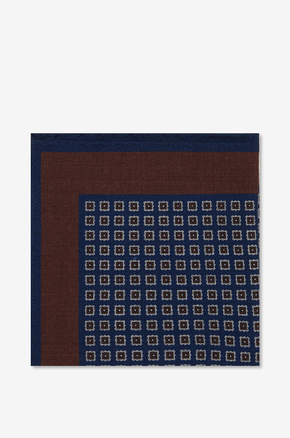 BIGI CRAVATTE Pochette fantaisie carrée Homme MARRON FONCÉ 2