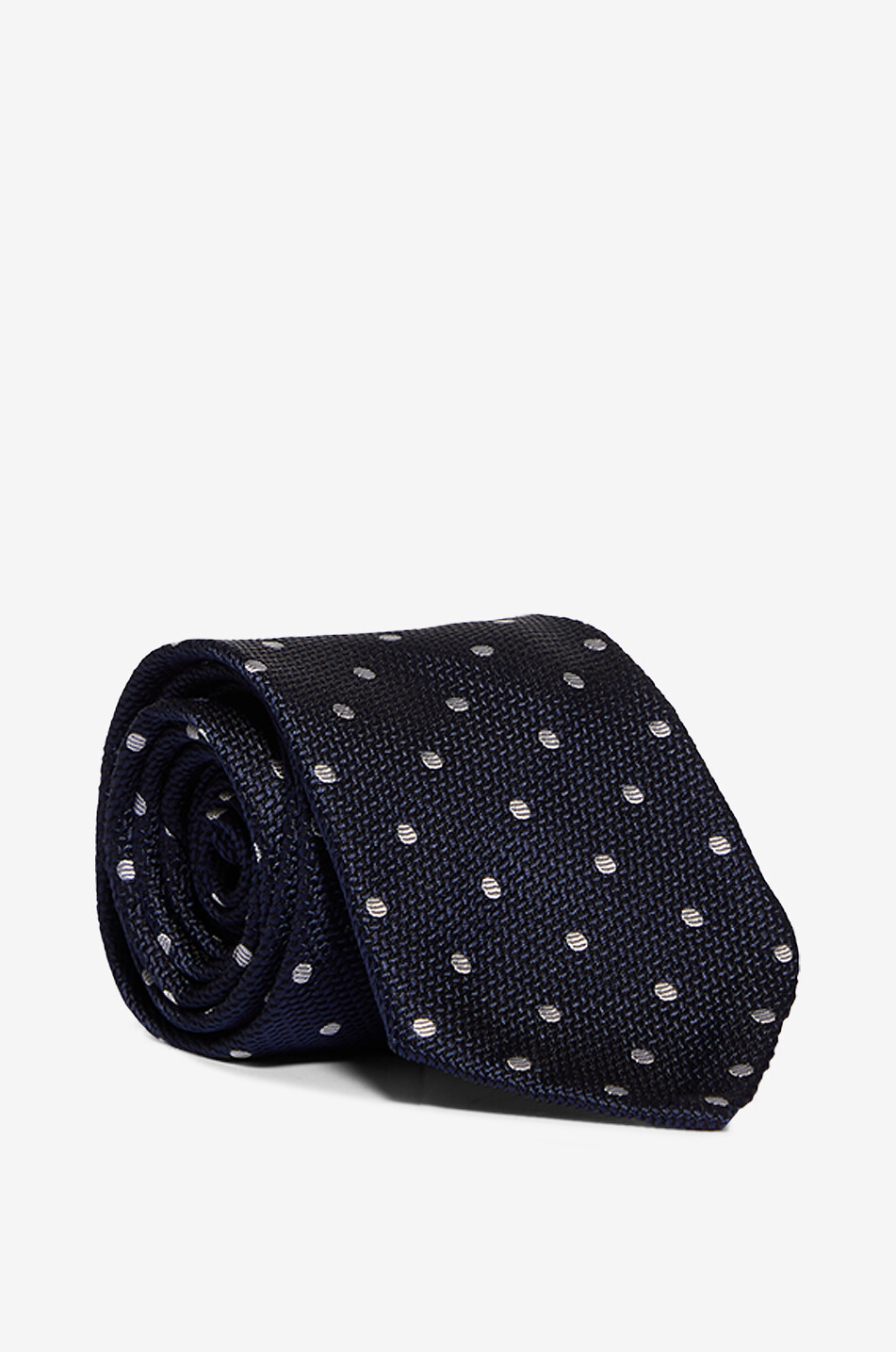 BIGI CRAVATTE Cravate en soie à pois Homme BLEU FONCE 1