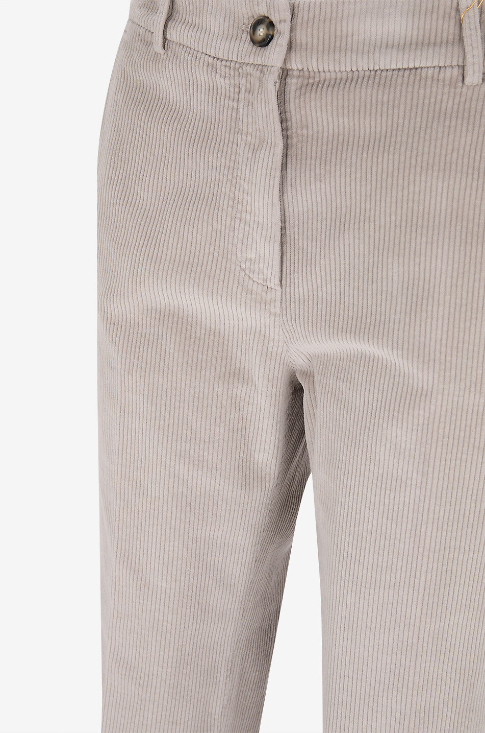 FEDELI Schmale Karottenhose aus Cord Damen Mittle beige 3