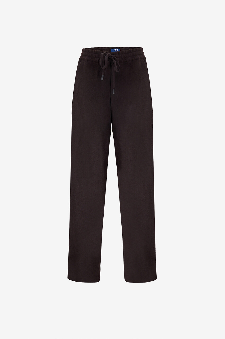 FEDELI Pantalon de jogging droit en flanelle Femme MARRON 1