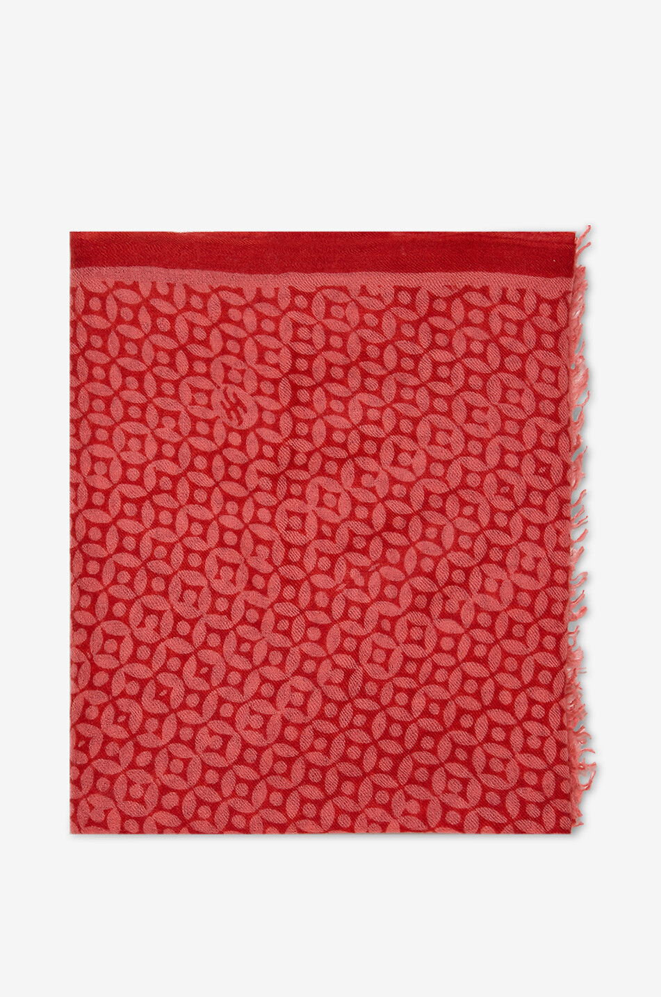 Felted Oh geometric print cashmere stole