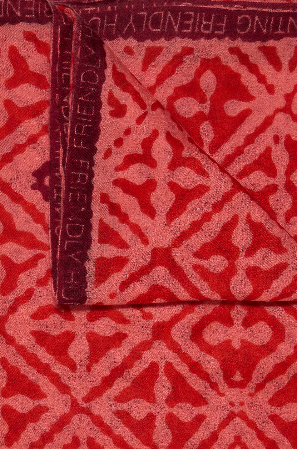 FRIENDLY HUNTING Eyes Of Marrakesh felted cashmere stole Women RED 2