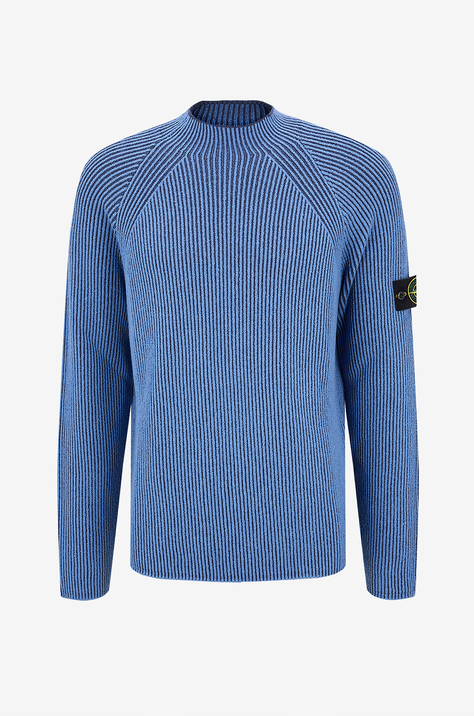 Striped knit crewneck jumper