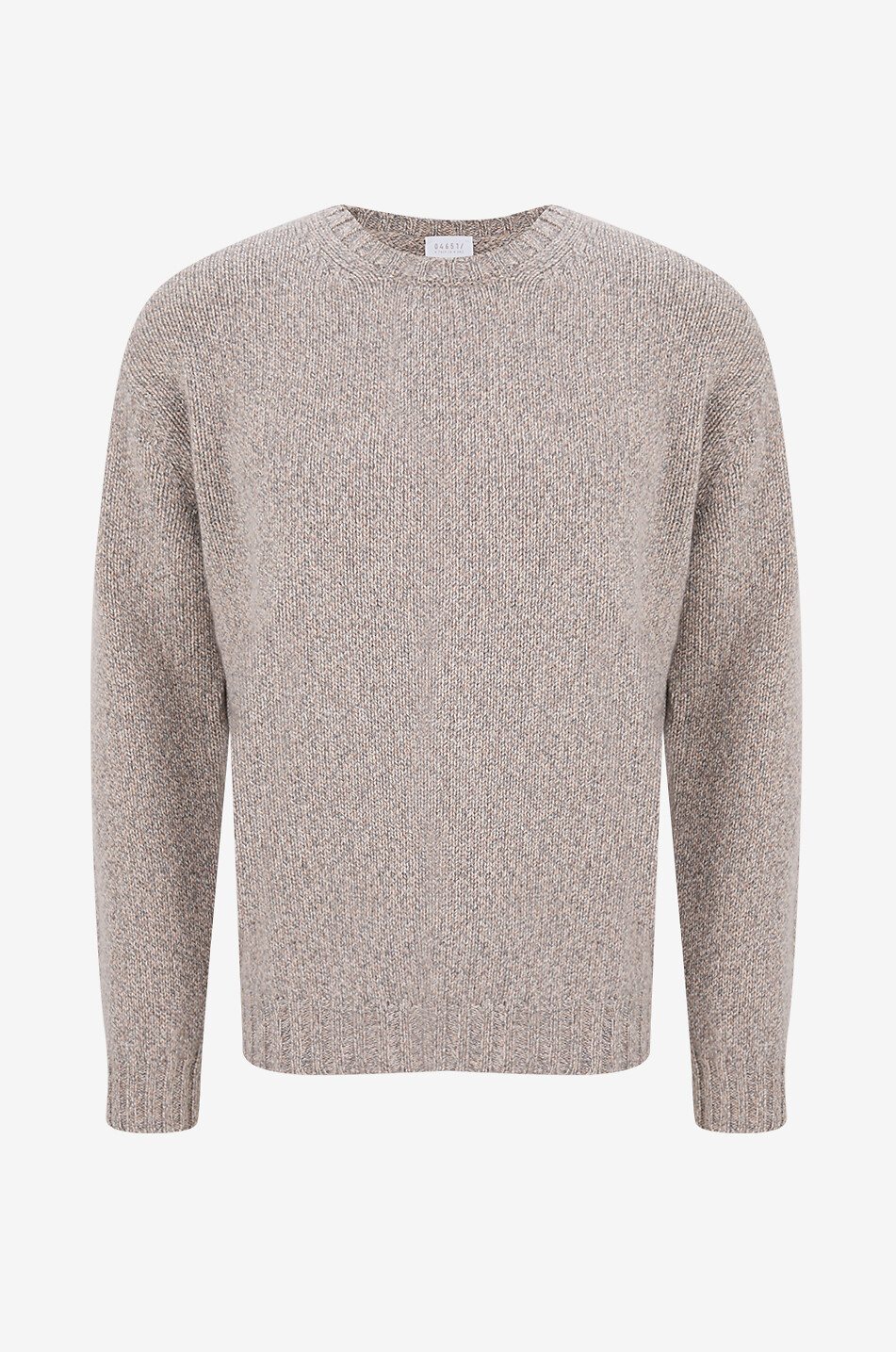 04651/ Strickpullover mit Rundhalsausschnitt Chiné Herren MITTELGRAU 1