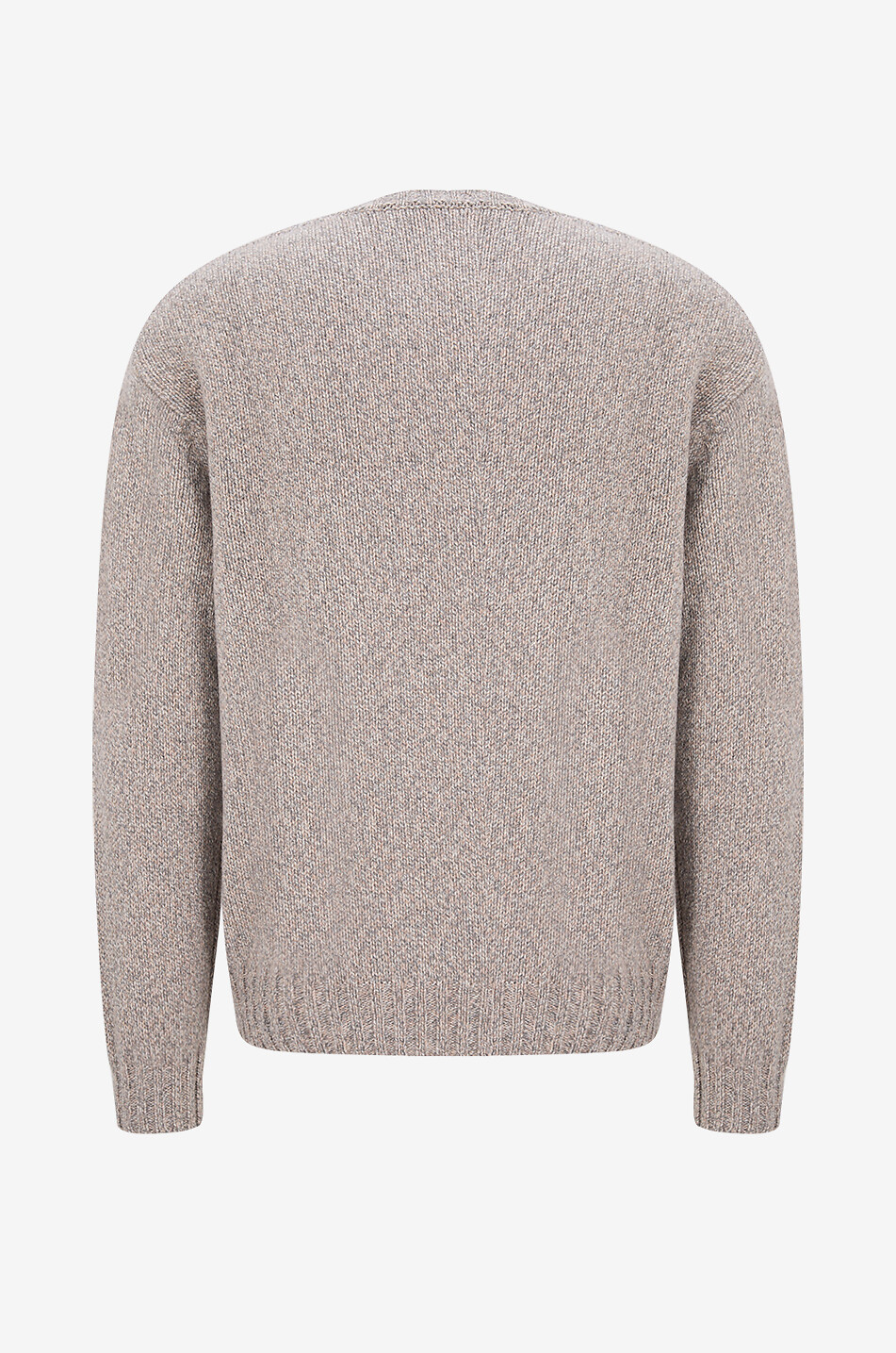 04651/ Strickpullover mit Rundhalsausschnitt Chiné Herren MITTELGRAU 2