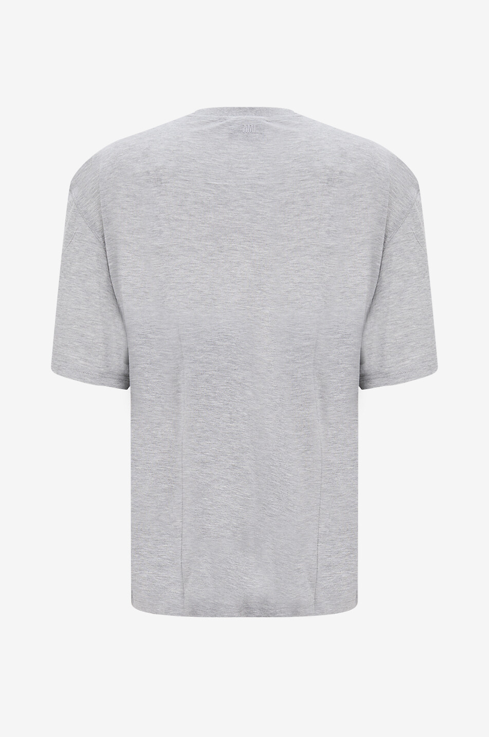 AMI T-shirt en jersey de coton soie chiné Homme GRIS 2