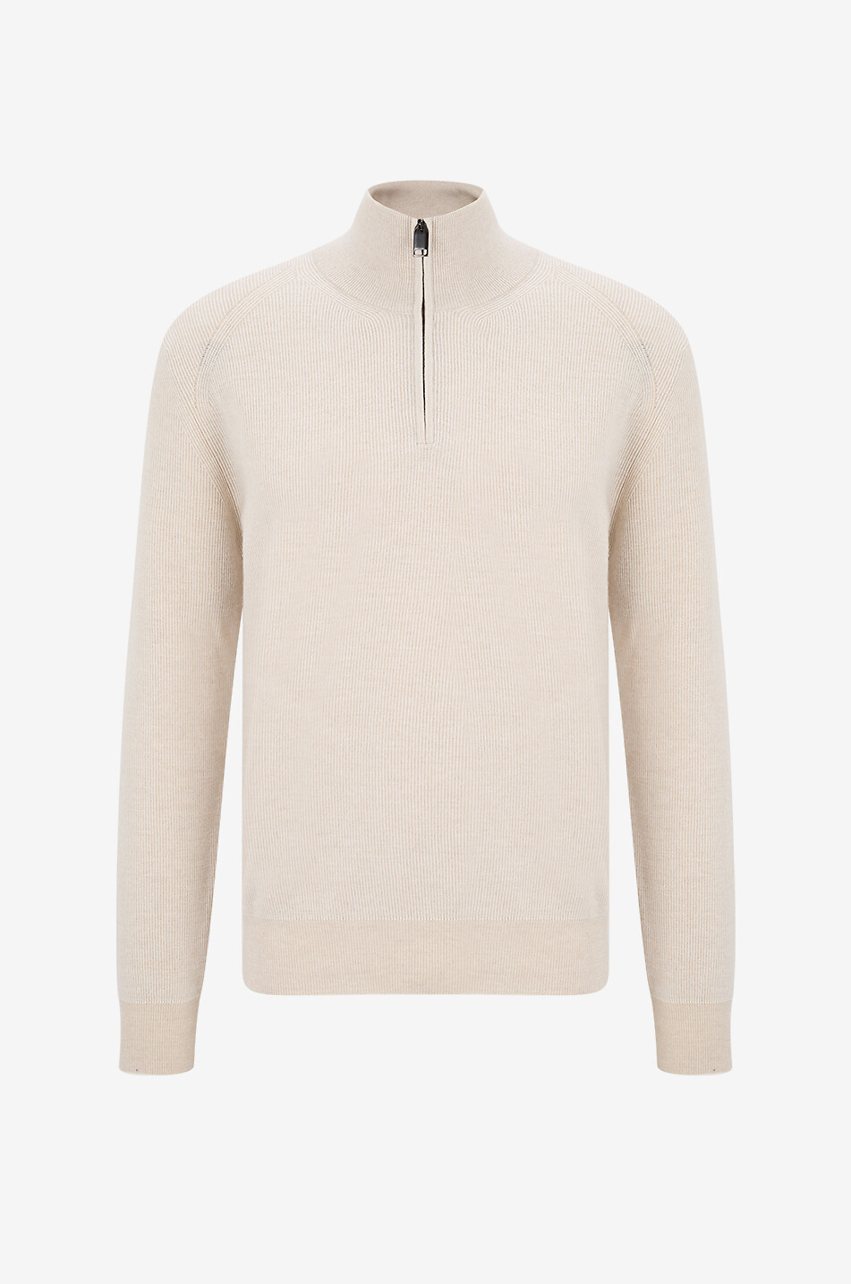 High-neck knitted pullover
