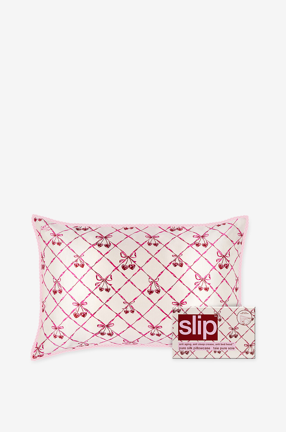 Kissenhülle aus Seide Queen Sweet Cherry