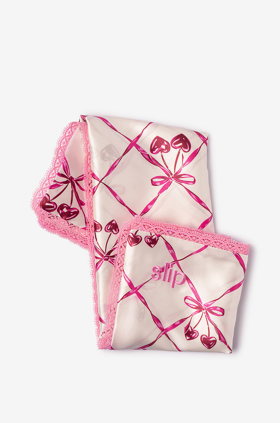 SLIP Kissenhülle aus Seide Queen Sweet Cherry Unisex ROSA 2