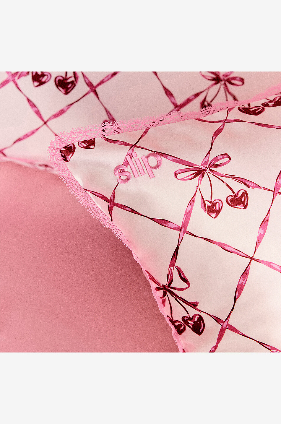SLIP Kissenhülle aus Seide Queen Sweet Cherry Unisex ROSA 4