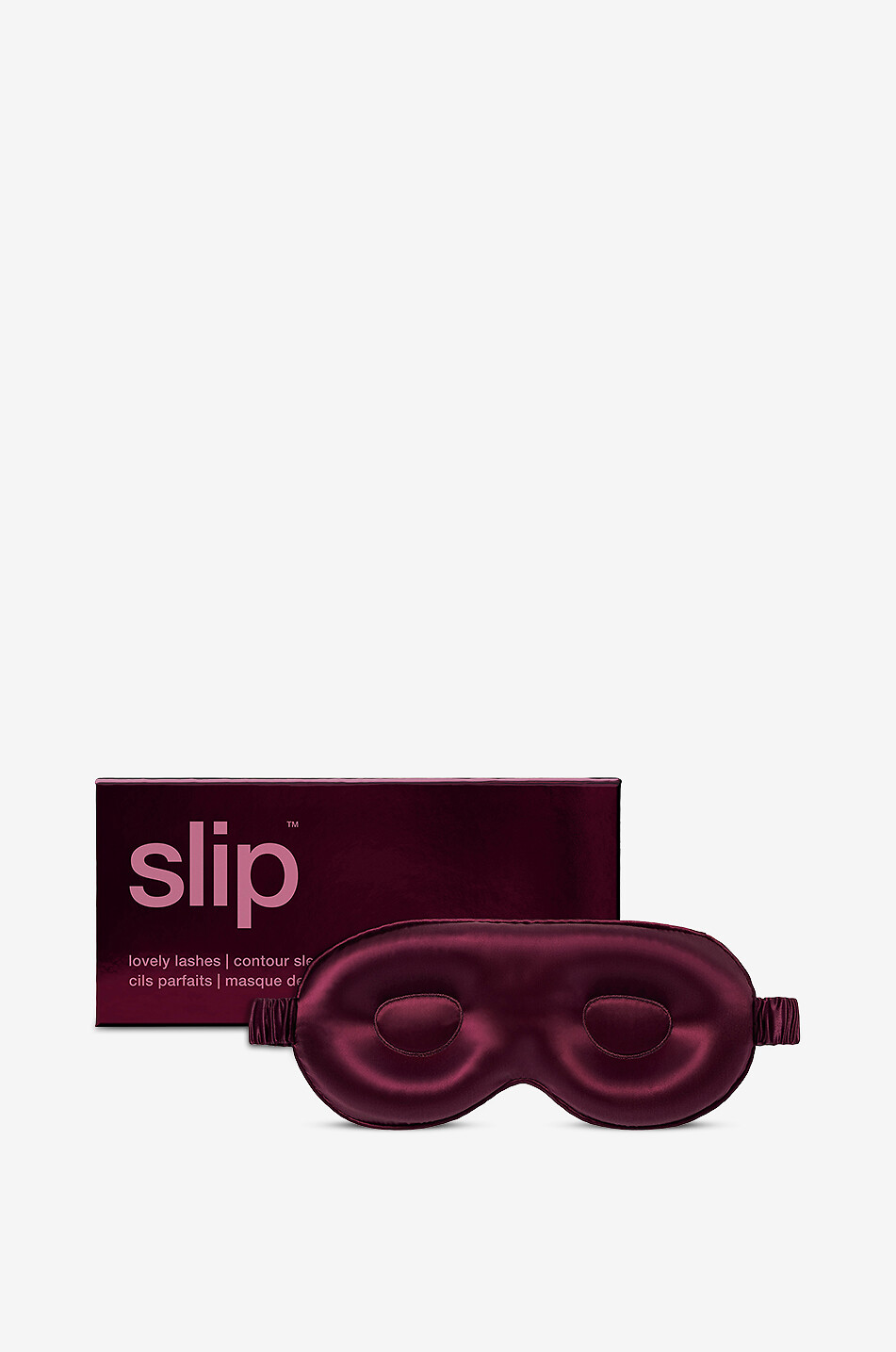 SLIP Masque de nuit en soie Contour Crimson Unisexe ROUGE FONCÉ 1